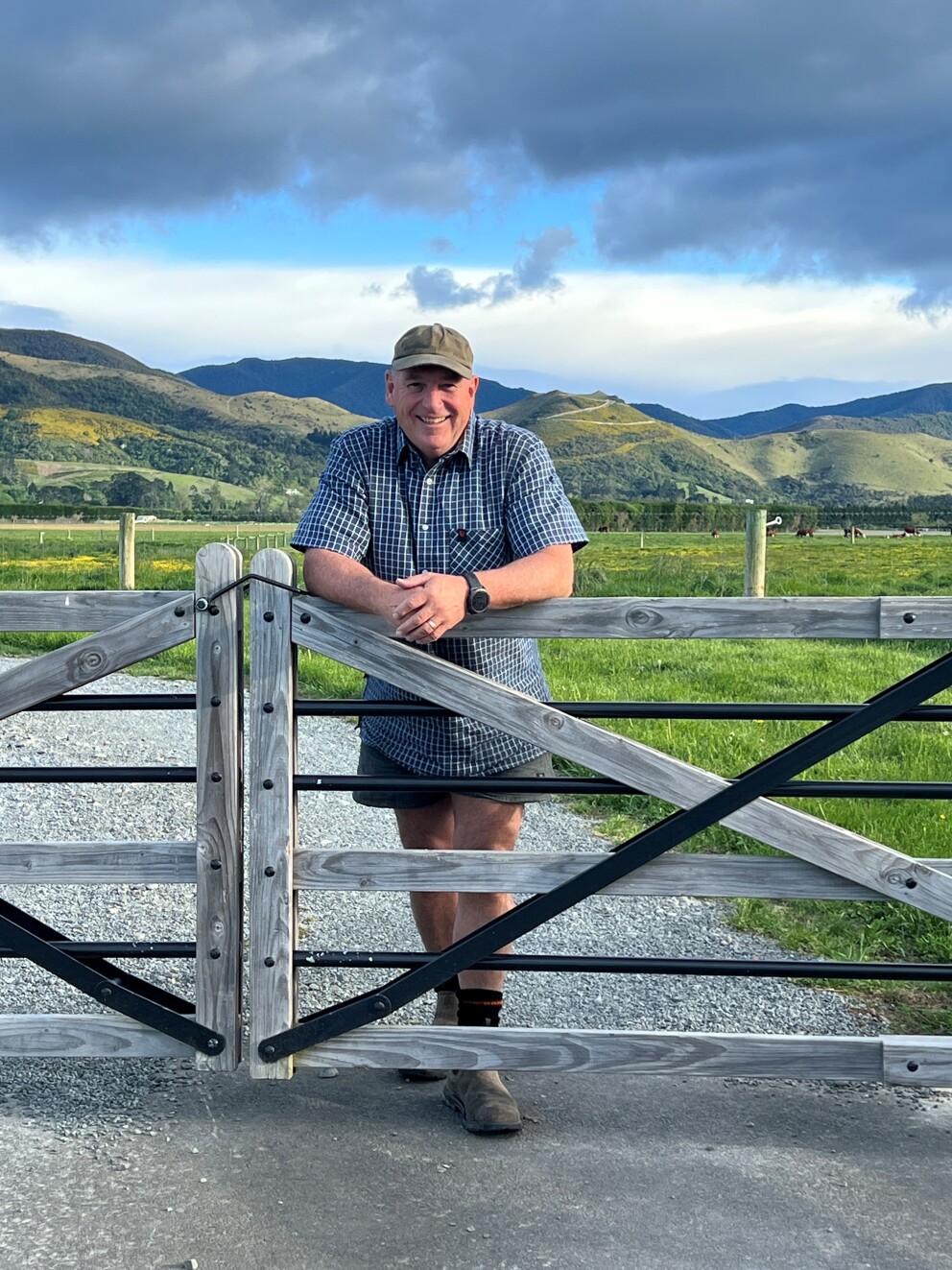 John Skurr on the farm